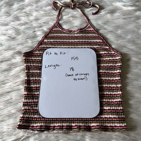 American Eagle Striped Ribbed Halter Top in Multicolor - Picture 8 of 8